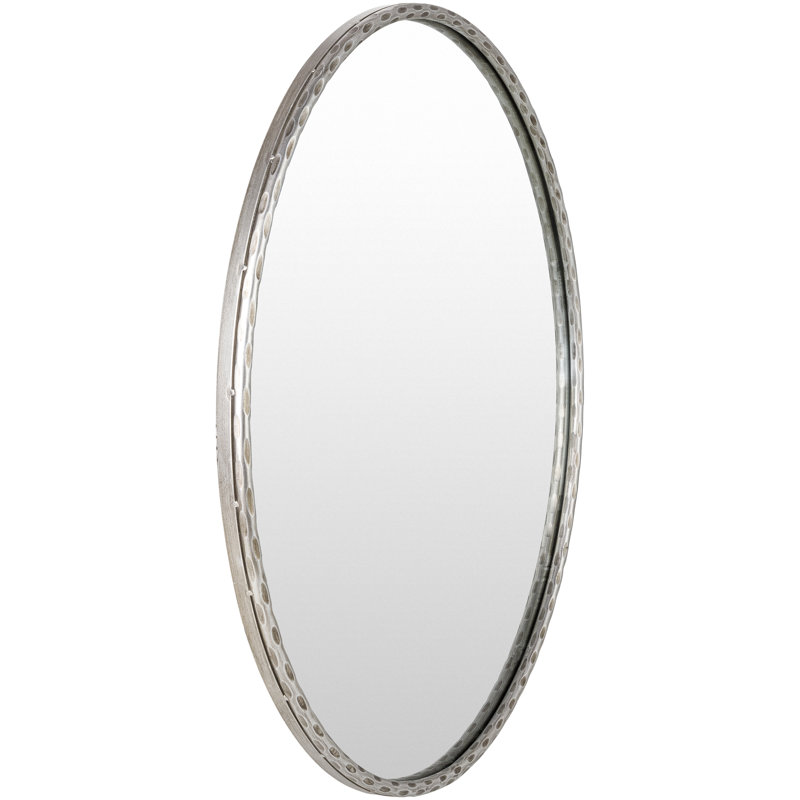 Miroir mural Jakin, Argent, 36 po x 36 po