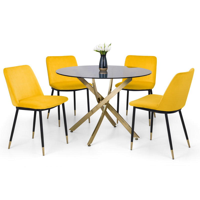 Gerson 4 - Person Dining Set, Mustard