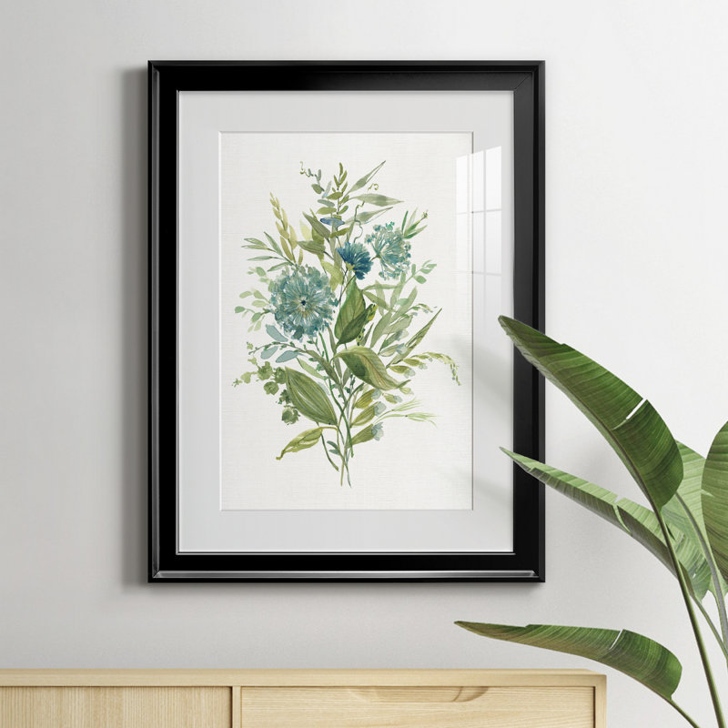 Greenery II - Peinture sur toile encadrée, Noir, H 22,5 po x l 30,5 po x P 1,5 po