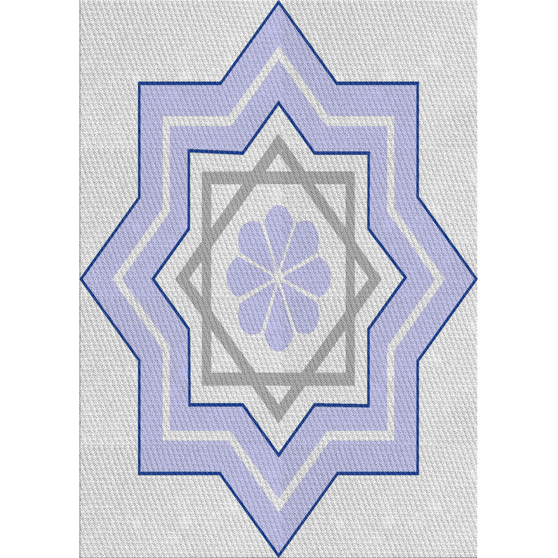 Tapis de la zone mauve en laine touffeté à la main Meansville
