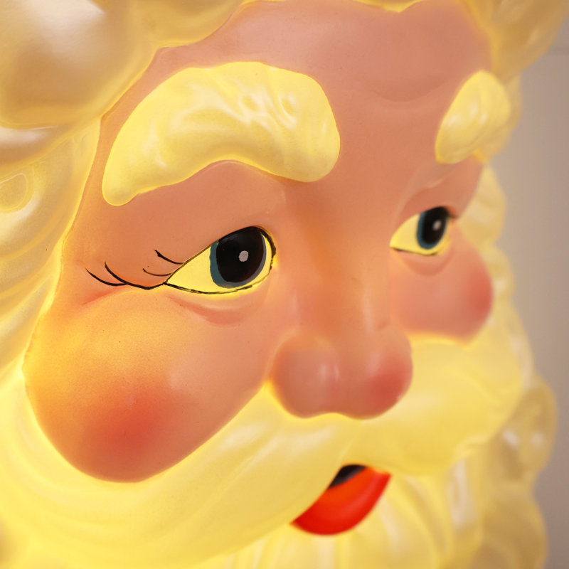 Père Noël lumineux à DEL multicolores de 50 cm (20 po) en plastique résistant aux intempéries, fonctionnant à piles.