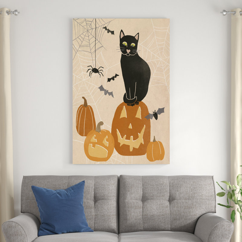 Pumpkin Patch Cats II, H 48 po x l 32 po x P 1,25 po