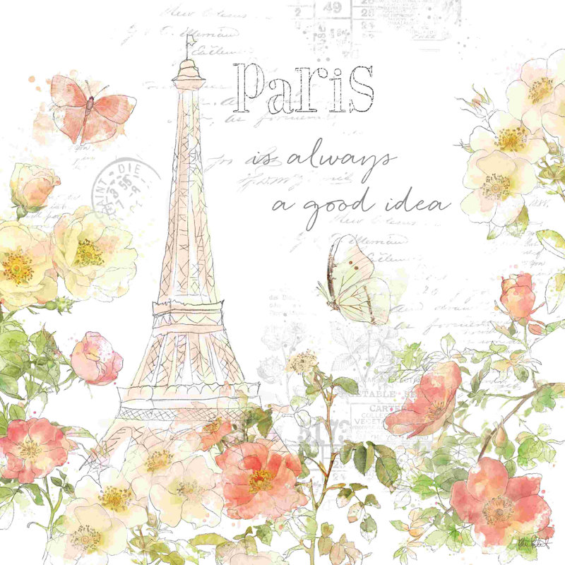 Paris III, impression sur toile tendue, H 12 po x l 12 po, Pas de tapis, Toile tendue