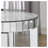 Round Mirrored End Table with Crystal Inlay and Two-Tier Open Storage in Silver