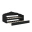 Lit de jour avec lit gigogne simple, cadre rembourré avec canapé-lit, ports de chargement USB-381295297