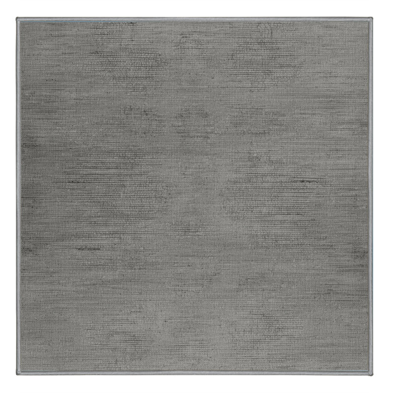 Tapis abstrait gris lavable à la machine, Carré 3 pi