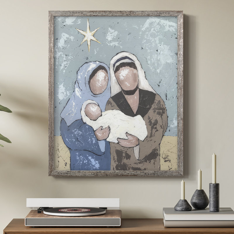 «A Silent Night I», reproduction encadrée - bois massif, H 15 po x l 12 po