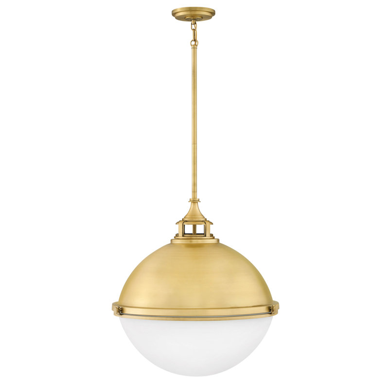 3-Light Chandelier, Laiton satiné