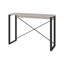 Modern Archie Console Table 110cm with Black Metal Legs - Sandstone or Dark Oak-1491643575