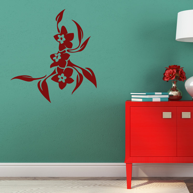 Adhésif décoratif fleurs Galusha, Canneberge