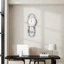 Mirrored Wall Clock with Crushed Diamond Inlay & Decorative Pendulum – 80cm Glam Design