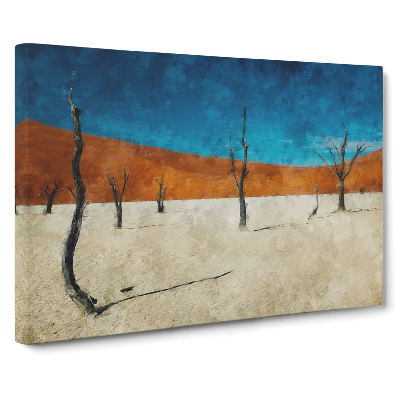 Trees In Namibia - Wrapped Canvas Painting, 35cm H x 50cm W x 3cm D