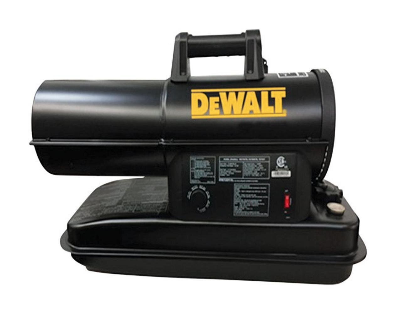 DEWALT 60,000 BTU Black Forced Air Propane Space Heater, Yellow