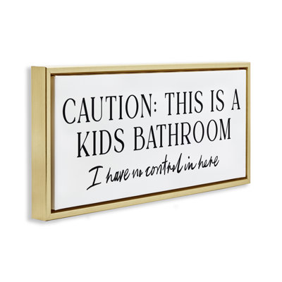 No Control Kid's Bathroom Floating Frame, design by Lettered and Lined
