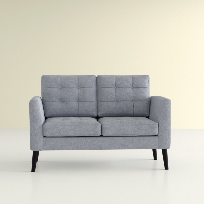 Upholstered 55.9'' Loveseat, Light Gray