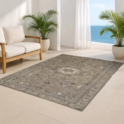 Tapis gris d'intérieur et d'extérieur Tabriz