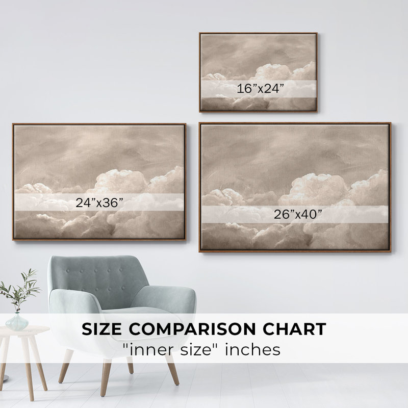" Painted Clouds I ", 27" H x 41" W x 2" D, Walnut