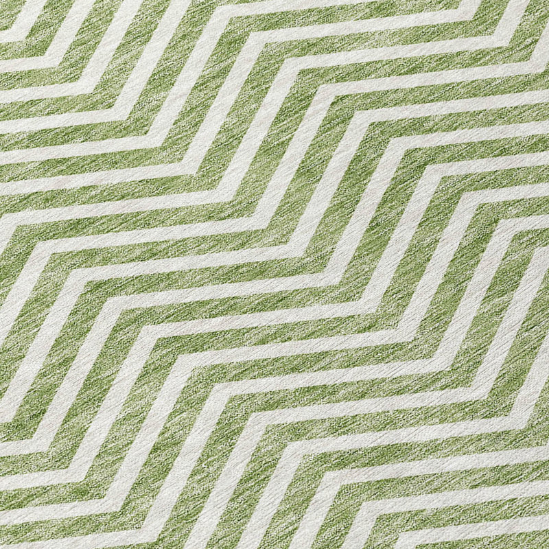 Tapis rond lavable intérieur vert 8 pi