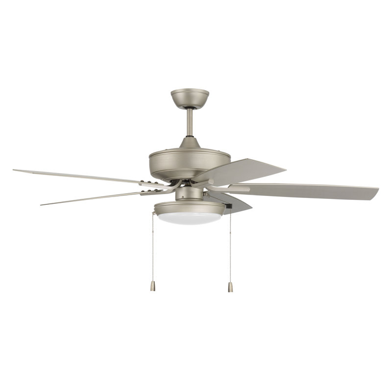Ceiling Fan with LED Lights, Painted Nickel