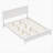 Modern White Solid Wood Queen Platform Bed
