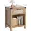 Table de bout, étagère de rangement et tablette de rangement ouverte en rotin beige pour chambre à coucher / salon Boho