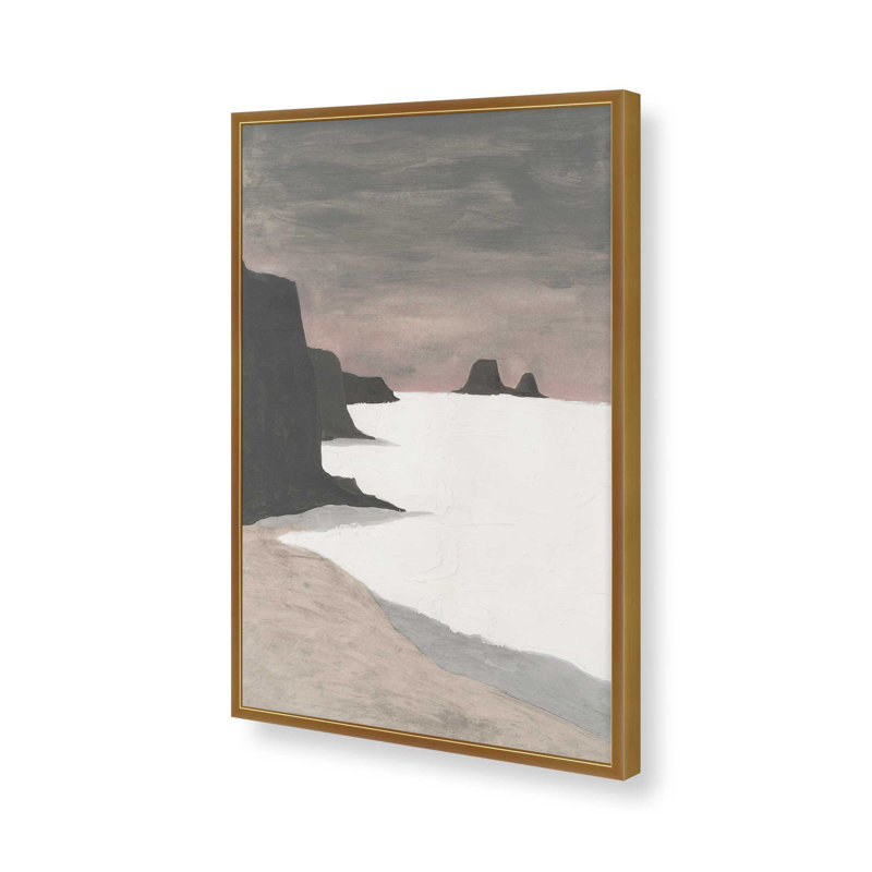 Impression sur toile, "Océan polaire I" par Michael Willett, H 40 po x l 30 po, Encadrement ouvert sans papier mat, Doré