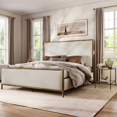 Lalia Modern Hammered Metal 3-Piece Bedroom Set