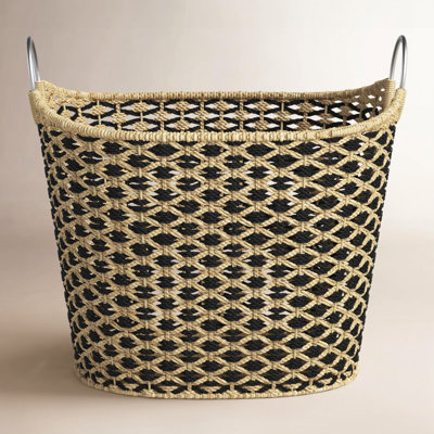 Seagrass Handmade Decorative and Functional Storage Basket with Handles