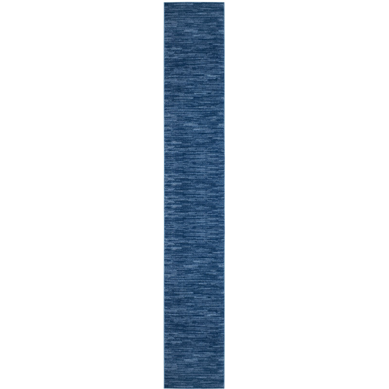 Nourison Essentials Navy/Blue Indoor/Outdoor Area Rug, Runner 2' x 6'