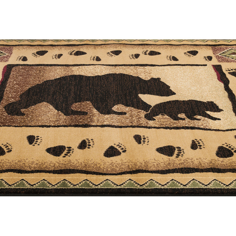 Millwood Pines Polypropylene Brown/Cream Rug - Wayfair Canada