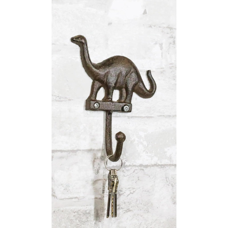 Paquet de 3 crochets muraux en fonte à dinosaure brachiosaure