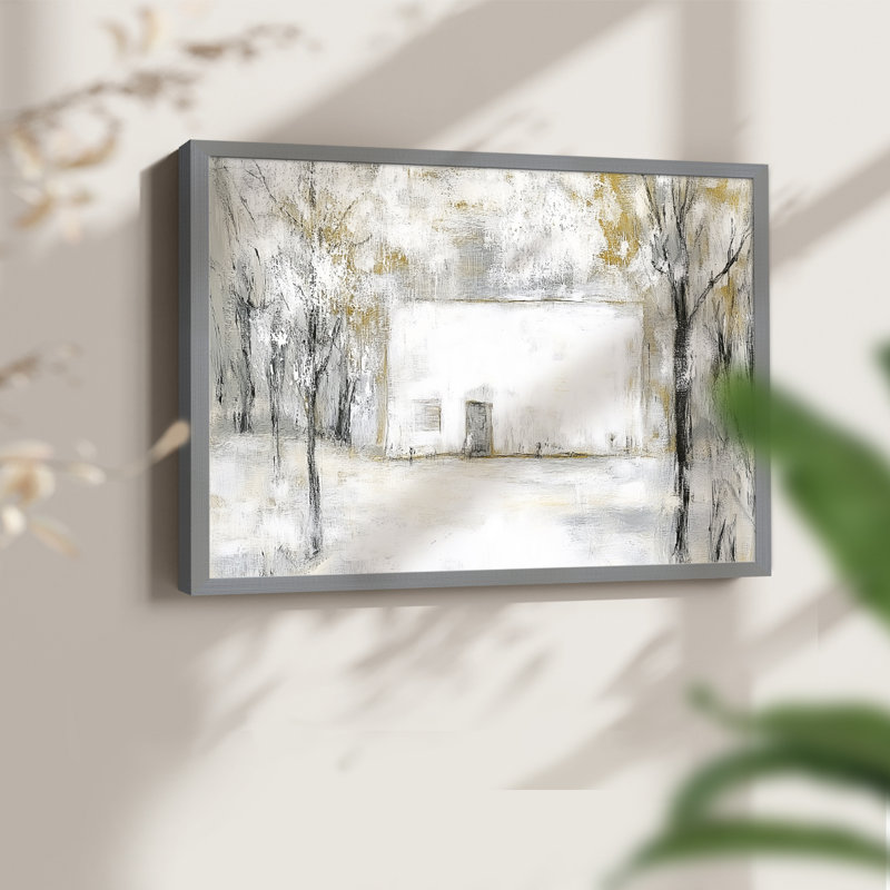 Chirstmas Art-CCLXXII -Framed Print - Restickable, H 16 po x l 20 po, Gris