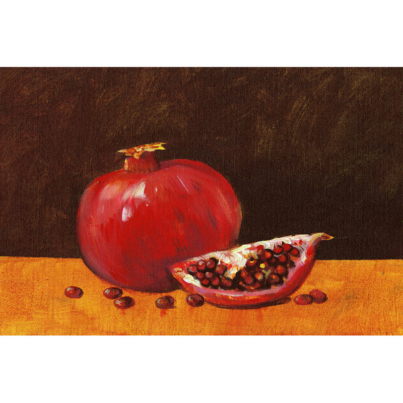 Pomegranate Still Life I by Tim OToole - Wrapped Canvas Print, 30cm H x 46cm W x 3.8cm D