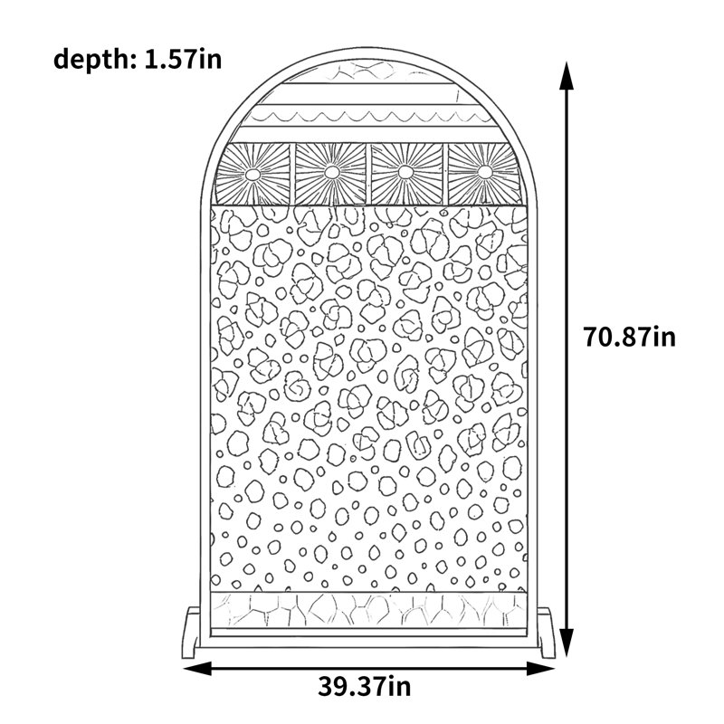 Dizon, H 70,87 po x l 39,37 po x P 1,57 po