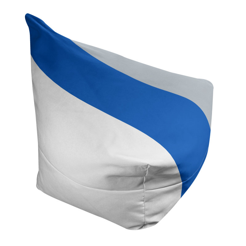 Fauteuil à billes Washington, 31 po x 38 po x 42 po, Blanc / bleu royal / argent