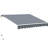 10' X 8' Patio Awning. Dark Gray Sunshade With & Water Resistance. Aluminum Frame, Manual Crank. For Different Outdoor Spaces. Reduce Heat Retractable Awning 8'. For Patio, Deck, Yard. Water- Fabric,