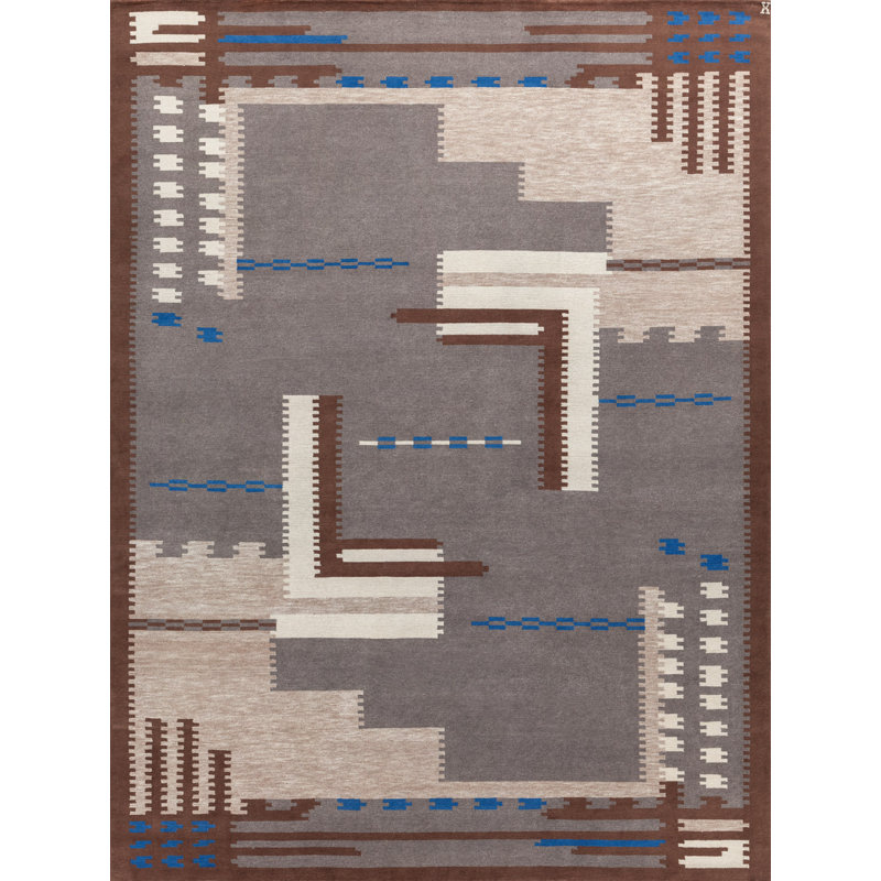 Mesa Wool Geometric Area Rug, Rectangle 12' x 18'