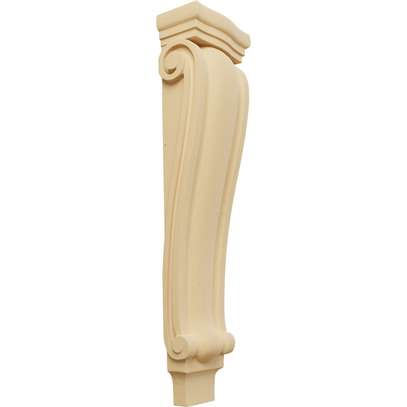 Support en bois / corbeau H 27,5 po x l 6,75 po x P 4,25 po, Aulne