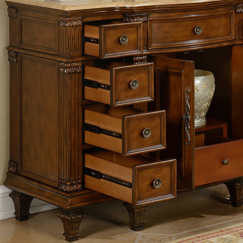 Ensemble de meuble-lavabo simple 48 po Albieris, Travertin
