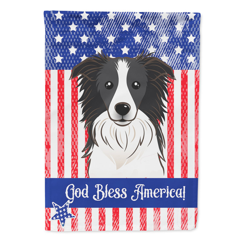 Leighanne Double Sided 15'' H x 11'' W Polyester Animal Garden Flag, Border Collie