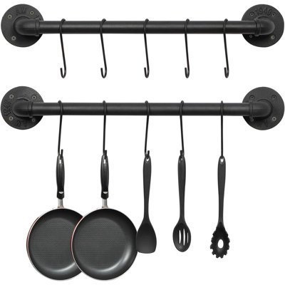 Ensemble de 2 porte-casseroles à fixation murale 21 po