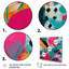 Art abstrait sur toile rose et turquoise abstraite I-810252998-810252995