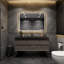Ensemble de meuble-lavabo simple mural 59 po Golitz-493744951