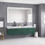 Miroir de salle de bain 72 x 36 pouces à DEL avec façade et rétroéclairage, miroir de meuble-lavabo mural, anti-buée, mémoire, 3 couleurs, réglable en continu-844834682