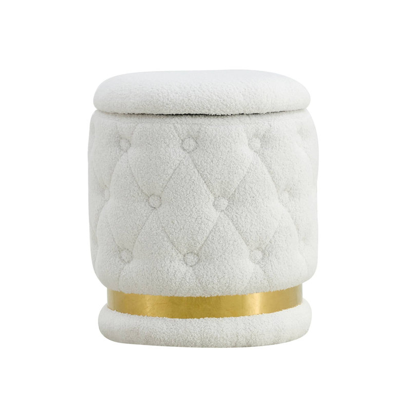 Repose-pieds avec rangement 14,56 po Ehman, Blanc