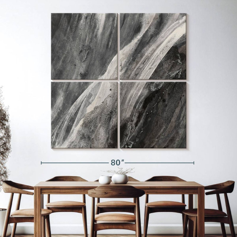 Avery Dark Grey Splash, 74" H x 74" W