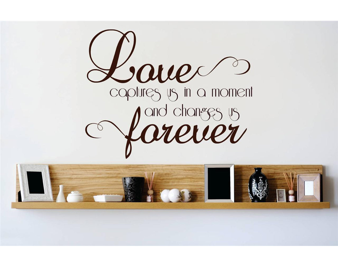 Love Captures Us In a Moment and Changes Us Forever Wall Decal Design With Vinyl 