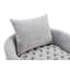 Chaise ronde pivotante capitonnée de style transitionnel avec coussins de dossier épars et rotation à 360 degrés pour une assise confortable-949961139