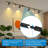 6 Light LED Track Lighting Kit with 6.6FT H Type Slideable Track Rail, Adjustable Position Ceiling Spotlight-120007382
