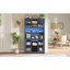 70,9 po Armoire de rangement 70 po pour garde-manger rustique, huche de cuisine avec prises à DEL Armoire pour garde-manger avec portes et tablettes, bleu marine